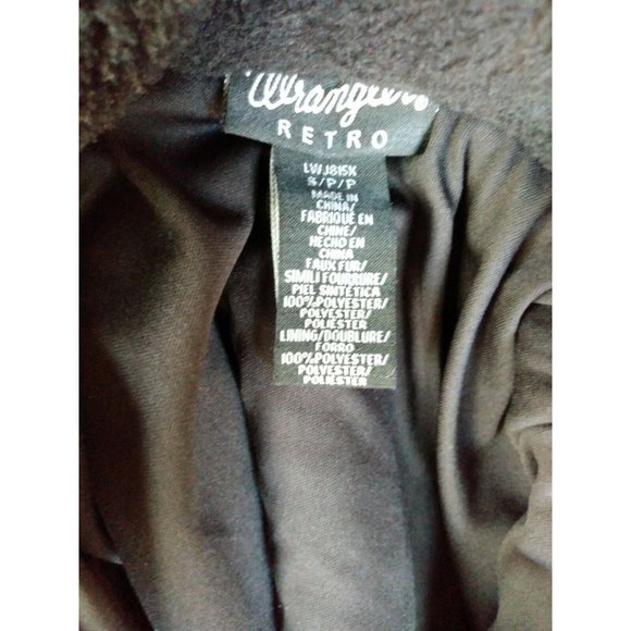 New Women's Wrangler Retro Black Sherpa Southwest Style Full Zip Jacket Size S - Picture 5 of 6